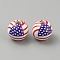 Wood Beads, Round, Red, 16x15mm, Hole: 4mm