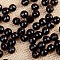 Transparent Acrylic Beads, Round, Black, 10mm, about 1000pcs/500g.