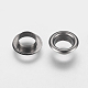 真鍮製の小穴  リベットスナップ  ガンメタ色  15x3.8mm  穴：10mm&nbsp;KK-WH0004-05B-10mm-2