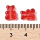 透明スプレーペイントガラスビーズ  クマ  レッド  10x8x4mm  穴：1mm&nbsp;GLAA-Z011-08D-3