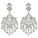 Brass Micro Pave Cubic Zirconia Dangle Stud Earrings&nbsp;EJEW-H014-16P-08-1