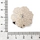 真鍮製ビーズキャップ  花  プラチナ  30.5x27x4mm  穴：1mm&nbsp;KK-C167-03H-P-3