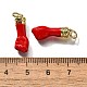 Brass Enamel Pendants&nbsp;KK-Q043-29A-02-3