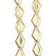 Electroplate UV Plating Glass Beads Strands&nbsp;EGLA-B010-01A-HP02-1