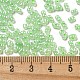 セイロンガラスシードビーズ  ピーナッツ  淡緑色  4~4.5x2~2.5x2~2.5mm  穴：0.8~0.9mm  約10000個/ポンド&nbsp;SEED-K009-02B-27-4