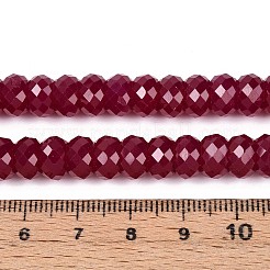 Lab Grown Red Corundum Beads Strands&nbsp;G-G106-A45-07