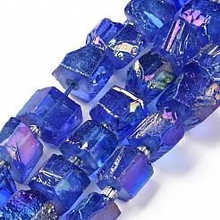 Electroplated Natural Quartz Beads Strands&nbsp;G-G767-02-M