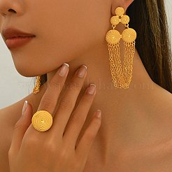 Vintage Alloy Round Tassel Earrings & Ring Sets for Women's Party Wedding&nbsp;LS-KC7338