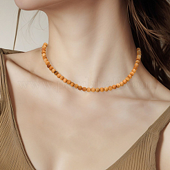 3 Strands Natural Wood Beads Strands&nbsp;WOOD-PA0001-38