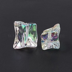 透明なアクリルビーズ  ABカラー  ナゲット  クリアAB  20.5x18x17mm  穴：2.8mm&nbsp;OACR-E004-20