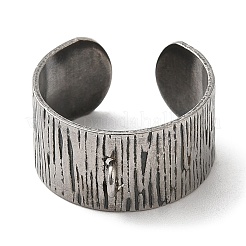 Non-Tarnish 304 Stainless Steel Open Cuff Ring Components&nbsp;LS-STAS-C079-03P