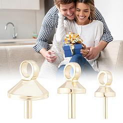 60Pcs 3 Styles Brass Cup Pearl Peg Bails Pin Pendants&nbsp;KK-BBC0028-88G