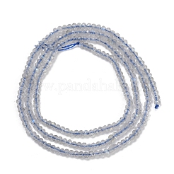 天然石ラブラドライトビーズ連売り  多面カット  ロンデル  2x2x1~1.5mm  穴：0.5mm  約283個/連  15.55''（39.5センチメートル）&nbsp;G-P553-F06-01