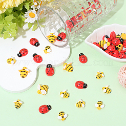 60Pcs 3 Styles Opaque Resin Cabochons&nbsp;CRES-BM0001-04