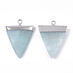 Electroplate Natural Amazonite Pendants&nbsp;X-G-S344-49G