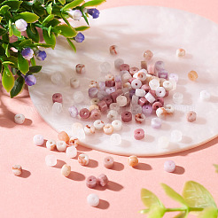200Pcs 4 Styles Synthetic Red Netstone & Natural Lepidolite/Purple Mica Stone & Pink Aventurine & Rhodonite Beads&nbsp;G-TA0003-05C