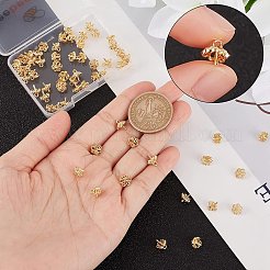 80 個の真鍮ペグベイルペンダント  片穴  花  ガンメタル＆18KGP本金メッキ  8.5mm  穴：0.8mm  ピン：1mm&nbsp;KK-BBC0003-48