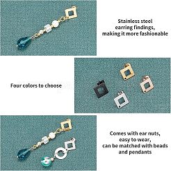 304 Stainless Steel Stud Earring Findings&nbsp;STAS-UN0015-34