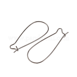 Brass Hoop Earrings Findings Kidney Ear Wires&nbsp;LS-EC221-B