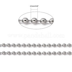 Tarnish Resistant 304 Stainless Steel Ball Beaded Chains&nbsp;CHS-K002-11