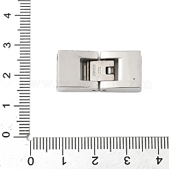 304ステンレススチール製折りたたみ式留め具  長方形  ステンレス鋼色  27x12.5x6mm&nbsp;STAS-S185-15P-B