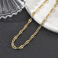 304ステンレススチール製ダップチェーンブレスレット（女性用）  イオンプレーティング（ip）  長持ちメッキ  ゴールドカラー  6.54インチ（16.6cm）  リンク：7.5x4x0.8mm&nbsp;BJEW-D466-08A-G