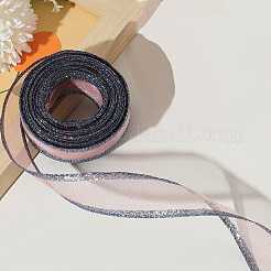 Sparkle Polyester & Metallic Mesh Ribbon for Bowknot Making&nbsp;OCOR-WH20007-19D