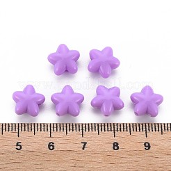 不透明なアクリルビーズ  スター  暗紫色  10x10.5x6mm  穴：1.6mm  約1690個/500g&nbsp;MACR-S373-26-A02