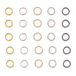 1000個5色アイアン丸カン  オープンリング リング  ミックスカラー  8x1.2mm  200個/カラー&nbsp;IFIN-CJ0001-54