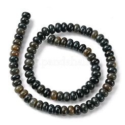 天然石瑪瑙ビーズ連売り  染め＆加熱  ロンデル  8~8.5x5mm  穴：0.9mm  約79個/連  15.75''（40センチメートル）&nbsp;G-D067-B01-01