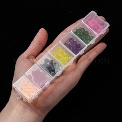プラスチックビーズ収納ケース  フリップトップビーズ収納  ネイルアートの装飾用のアクセサリー箱  長方形  7のコンパートメント  約3.3センチ幅  15.5センチの長さ  高さ1.8センチ&nbsp;C021Y