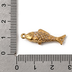 304 Stainless Steel Enamel Fish Connector Charms&nbsp;STAS-B128-54G-03