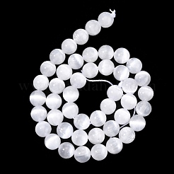 Natural Selenite Beads Strands&nbsp;G-N328-025B-02