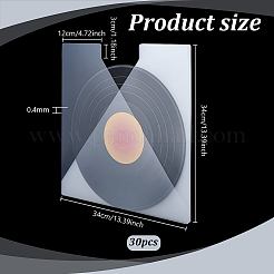 PPプラスチックビニールレコード仕切り  アルバム CD DVD メディア本棚収納用オーガナイザー  透明  340x340x0.4mm&nbsp;AJEW-WH0880-92D