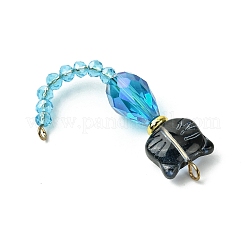 Cat Shapes Glass Links Connector Charms&nbsp;PALLOY-JF03239