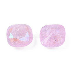 ガラスラインストーンカボション  ネイルアートの装飾の付属品  多面カット  正方形  パールピンク  8x8x4.5mm&nbsp;MRMJ-N029-02B-07