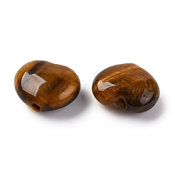 天然石タイガーアイビーズ  ハート  8.5x10.5x5mm  穴：1mm&nbsp;G-K369-03C
