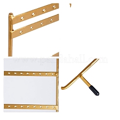 5-Tier Iron Earring Display Stands with Wooden Base&nbsp;PW-WG19928-01