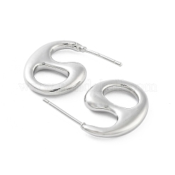 Hollow Teardrop Brass Stud Earrings&nbsp;EJEW-Q811-20P