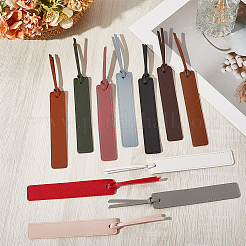 11Pcs 11 Colors PU Leather Bookmarks&nbsp;AJEW-SP0002-30