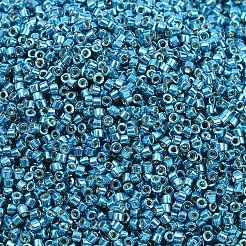 MIYUKIデリカビーズ  シリンダー  日本製シードビーズ  11/0  (db2513)duracoat 亜鉛メッキ カプリ ブルー  1.3x1.6mm  穴：0.8mm  約10000個/袋  50 G /袋&nbsp;SEED-X0054-DB2513