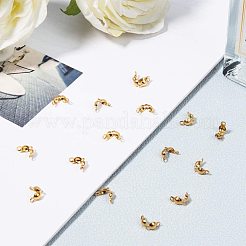 真鍮製ダルマチープ  カロット終了  クラムシェルノットカバー  ミックスカラー  7x4mm  穴：1mm&nbsp;KK-N0070-03