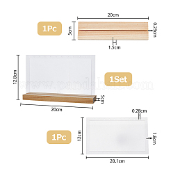 1 Set 10-Hole Vertical Transparent Acrylic Earring Display Stands&nbsp;ODIS-FH0001-16