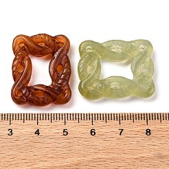 染色された天然秀岩翡翠彫刻ペンダント  中空長方形チャーム  ミックスカラー  28~28.5x22~23.5x3~5mm&nbsp;G-M195-05