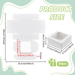 Foldable Creative Kraft Paper Mailer Boxes with Visible Window&nbsp;LS-CON-WH0113-08B-03