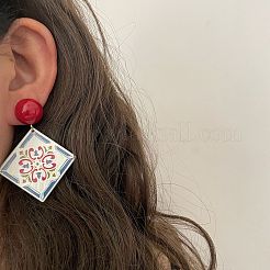 Acrylic Stud Dangle Earrings for Women&nbsp;WG21048-01