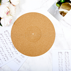 コルクターンテーブルマット  レコードマット  フラットラウンド  淡い茶色  302x3x6.5mm&nbsp;AJEW-CP0011-98