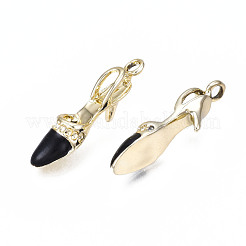 Rack Plating Alloy Enamel Pendant Rhinestone Settings&nbsp;ENAM-T011-133D