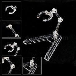 プラモデルおもちゃ組み立てホルダー  鉄製のネジとナット付き  透明  7.8x9x0.75cm&nbsp;ODIS-WH0025-21