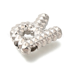 ラックめっき  真鍮チャーム  カドミウムフリー＆鉛フリー  文字a~zのチャーム  文字r  21x15.5x5.5mm  穴：2.5x3mm&nbsp;KK-I722-02P-R